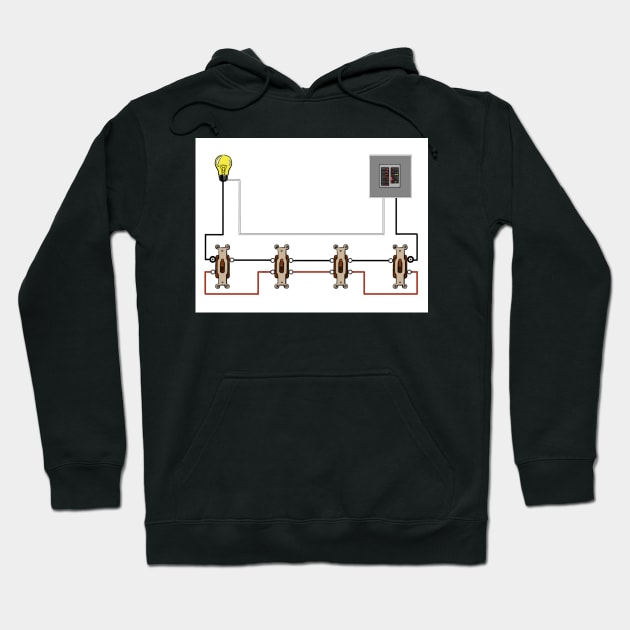 4-Way Switch Diagram Line Load Separate Switch Boxes Hoodie by MVdirector